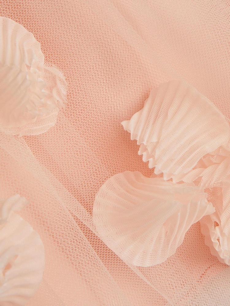 Monsoon Pink Baby Serenata Rose 3D Dress - Image 4 of 4