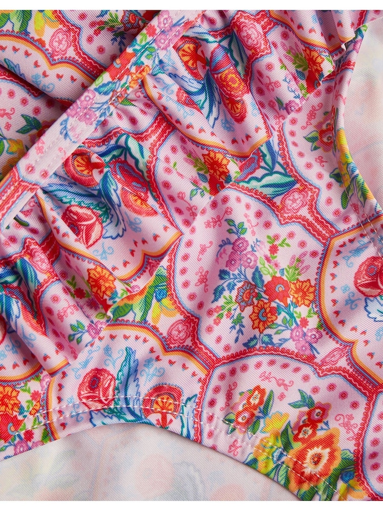 Monsoon Pink Floral Tile Bikini Set - Image 3 of 3