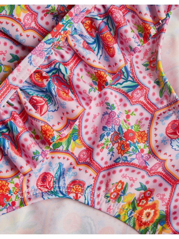 Monsoon Pink Floral Tile Bikini Set - Image 3 of 3 Monsoon Pink Floral Tile Bikini Set - Image 3 of 3