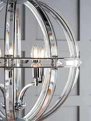 Laura Ashley Polished Chrome Aidan Glass Globe 5 Light Light - Image 3 of 5
