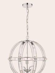 Laura Ashley Polished Chrome Aidan Glass Globe 5 Light Light - Image 4 of 5