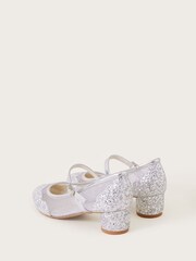 Monsoon Silver Annabelle Mesh Glitter Shoes - Image 3 of 3