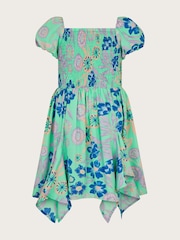 Monsoon Green Retro Floral Dress - Image 2 of 3