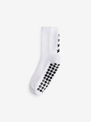 White Cotton Rich Ankle Grip Socks 1 Pack - Image 1 of 1