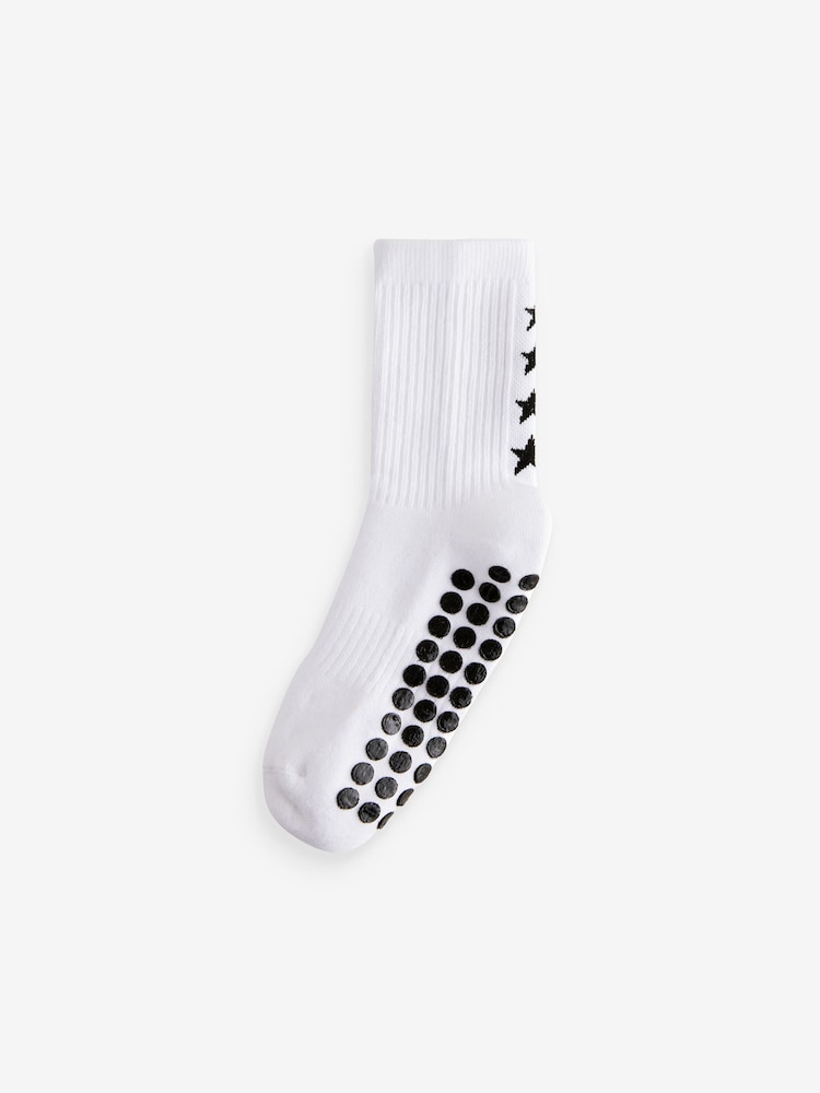 White Cotton Rich Ankle Grip Socks 1 Pack - Image 1 of 1