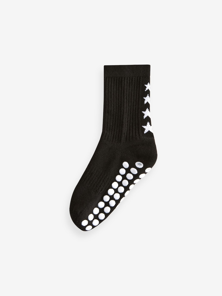 Black Cotton Rich Ankle Grip Socks 1 Pack - Image 1 of 1