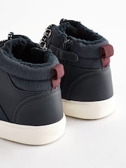 Navy Standard Fit (F) Thinsulate™ Lace Up High Top - Image 4 of 10