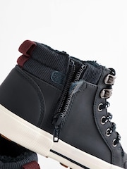 Navy Standard Fit (F) Thinsulate™ Lace Up High Top - Image 8 of 10