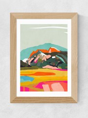 East End Prints White Wanderlust Abstract Print by Ana Rut Bre - Image 1 of 2