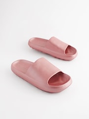 Pink Metallic Beach Chunky Sliders - Image 1 of 6