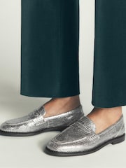 Boden Silver Nya Penny Loafers - Image 1 of 5
