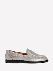 Boden Silver Nya Penny Loafers - Image 2 of 5