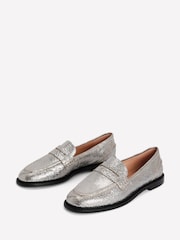 Boden Silver Nya Penny Loafers - Image 3 of 5