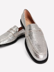 Boden Silver Nya Penny Loafers - Image 4 of 5