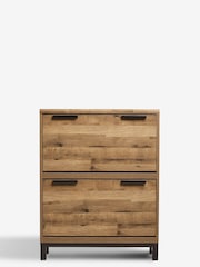 Dark Bronx Oak Effect Shoe Storage Cabinet - Image 3 of 8