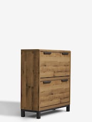 Dark Bronx Oak Effect Shoe Storage Cabinet - Image 5 of 8