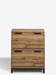 Dark Bronx Oak Effect Shoe Storage Cabinet - Image 6 of 8