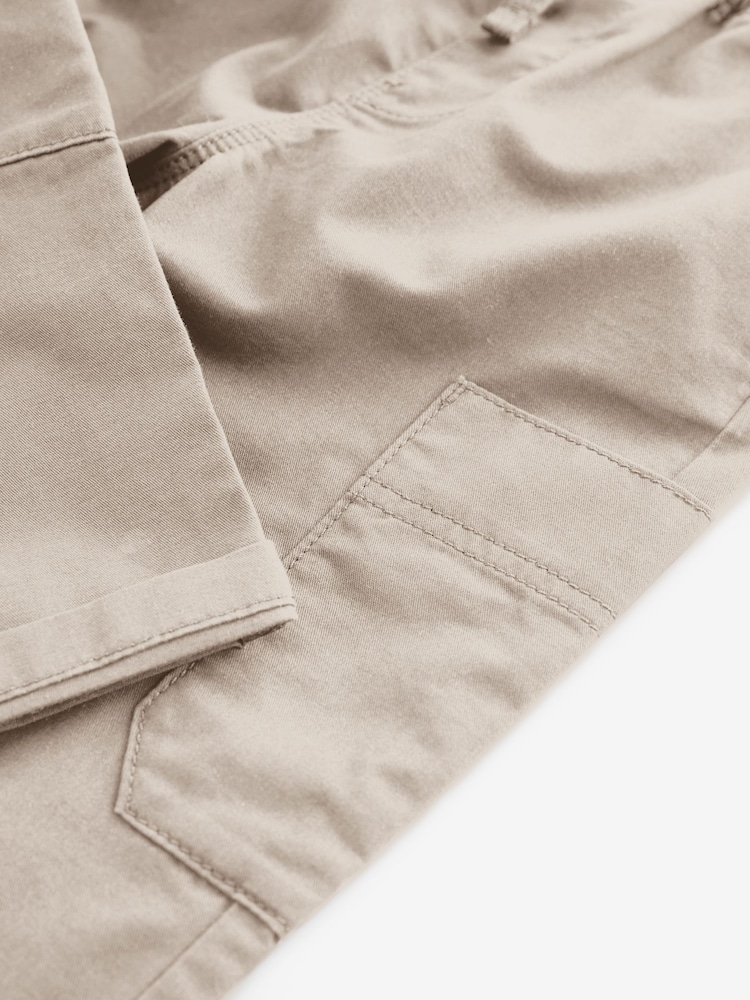 Neutral Cream Side Pocket 100% Cotton Pull On Trousers (3mths-7yrs) - Image 5 of 5