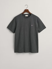 GANT Antracite Grey Melange 100% Cotton Shield Logo T-Shirt - Image 5 of 5