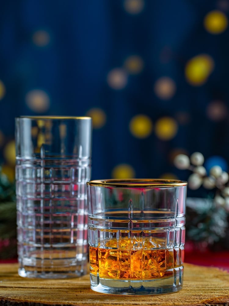 Ravenshead Set of 6 Gold Regency Mixer Glasses 32cl - Image 2 of 3
