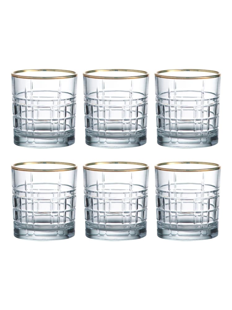 Ravenshead Set of 6 Gold Regency Mixer Glasses 32cl - Image 3 of 3