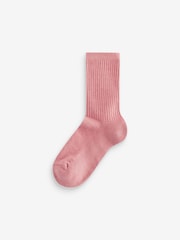 Multi Regular Length Cotton Rich Cushioned Footbed Ribbed Ankle Socks 5 Pack - Image 4 of 7