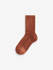Multi Regular Length Cotton Rich Cushioned Footbed Ribbed Ankle Socks 5 Pack - Image 5 of 7
