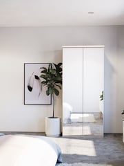 Wiemann Peyton Rustic Oak Mirror Semi Fitted Double Wardrobe - Image 1 of 2
