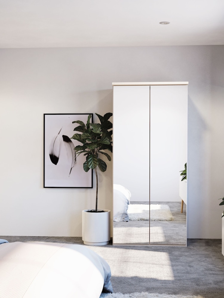 Wiemann Peyton Rustic Oak Mirror Semi Fitted Double Wardrobe - Image 1 of 2