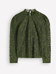 Boden Green Lace Detail Top - Image 2 of 2