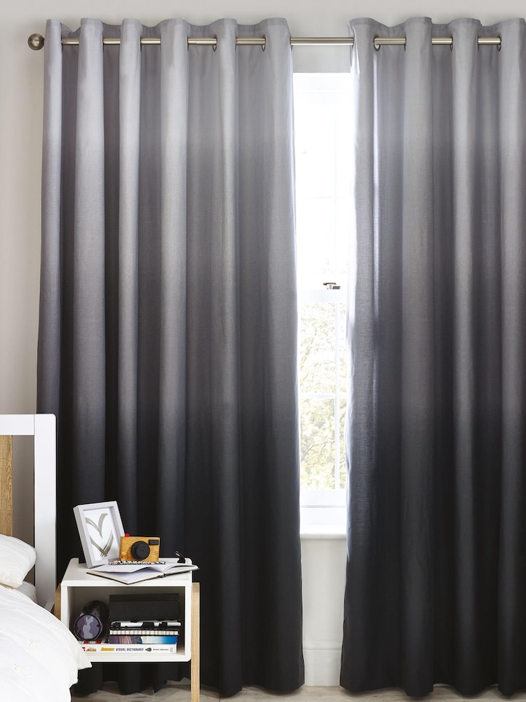 Grey Ombre Eyelet Blackout Curtains - Image 1 of 4