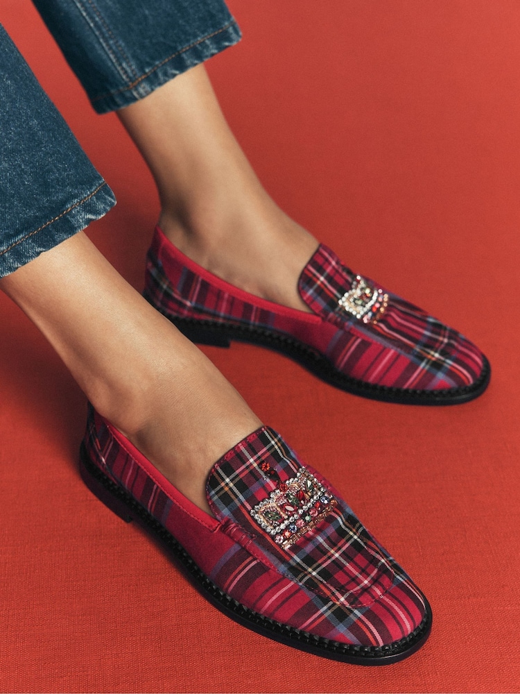 Boden Red Nya Penny Loafers - Image 1 of 6 Boden Red Nya Penny Loafers - Image 1 of 6
