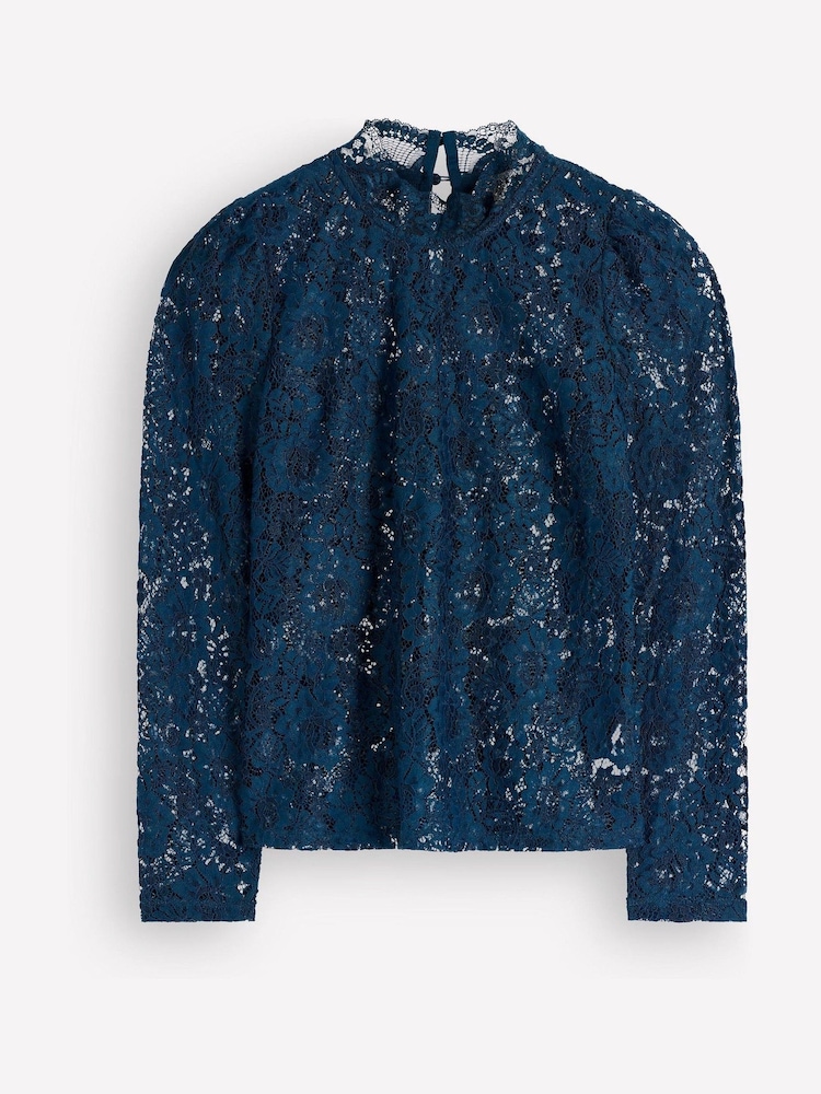 Boden Blue Lace Detail Top - Image 6 of 6 Boden Blue Lace Detail Top - Image 6 of 6