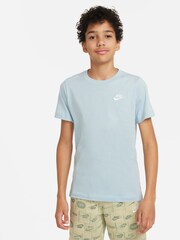 Lahka orožarna modra - Bombažna majica s kratkimi rokavi Nike 100% Futura - Slika 1 iz 4
