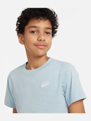Lahka orožarna modra - Bombažna majica s kratkimi rokavi Nike 100% Futura - Slika 3 iz 4