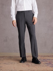 Grey Regular Fit Signature Tollegno Italian Fabric Suit Trousers - Image 1 of 9