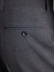 Grey Regular Fit Signature Tollegno Italian Fabric Suit Trousers - Image 5 of 9