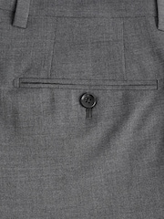 Grey Regular Fit Signature Tollegno Italian Fabric Suit Trousers - Image 8 of 9