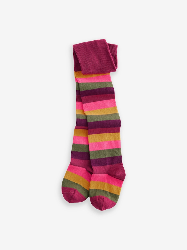 Multi Cotton Rich Stripe Tights - Image 1 of 3 Multi Cotton Rich Stripe Tights - Image 1 of 3