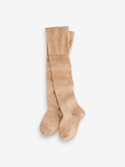 Cream/Neutral 3 Pack Cotton Rich Tights - Image 3 of 6