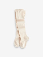Cream/Neutral 3 Pack Cotton Rich Tights - Image 4 of 6
