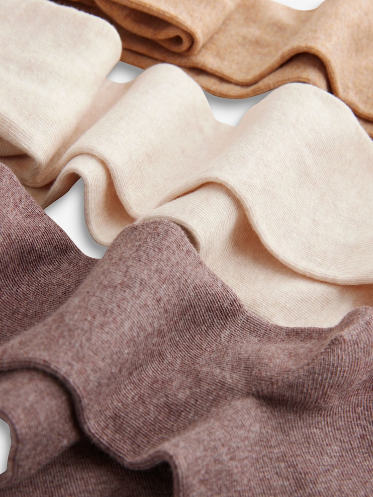 Cream/Neutral 3 Pack Cotton Rich Tights - Image 6 of 6