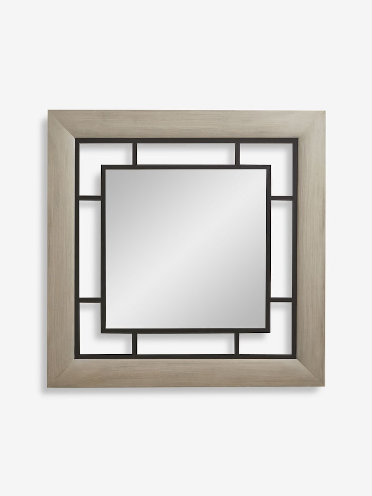 Grey Bronx Square Wall Mirror - Image 2 of 7