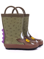 Vanilla Underground Brown Gruffalo Unisex Kids Wellington Boots with Handles - Image 1 of 6