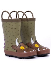 Vanilla Underground Brown Gruffalo Unisex Kids Wellington Boots with Handles - Image 2 of 6