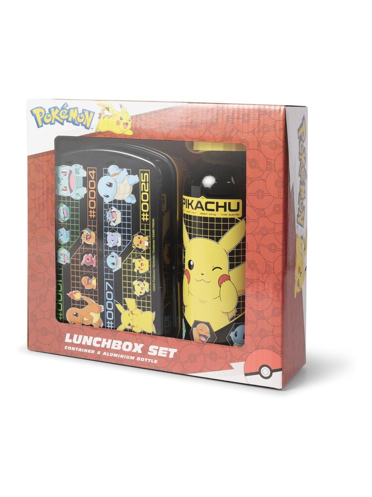 Peers Hardy Black LUNCH BOX + ALUMINIUM CANTEEN 500ML  POKEMON (6x4) - Image 4 of 4