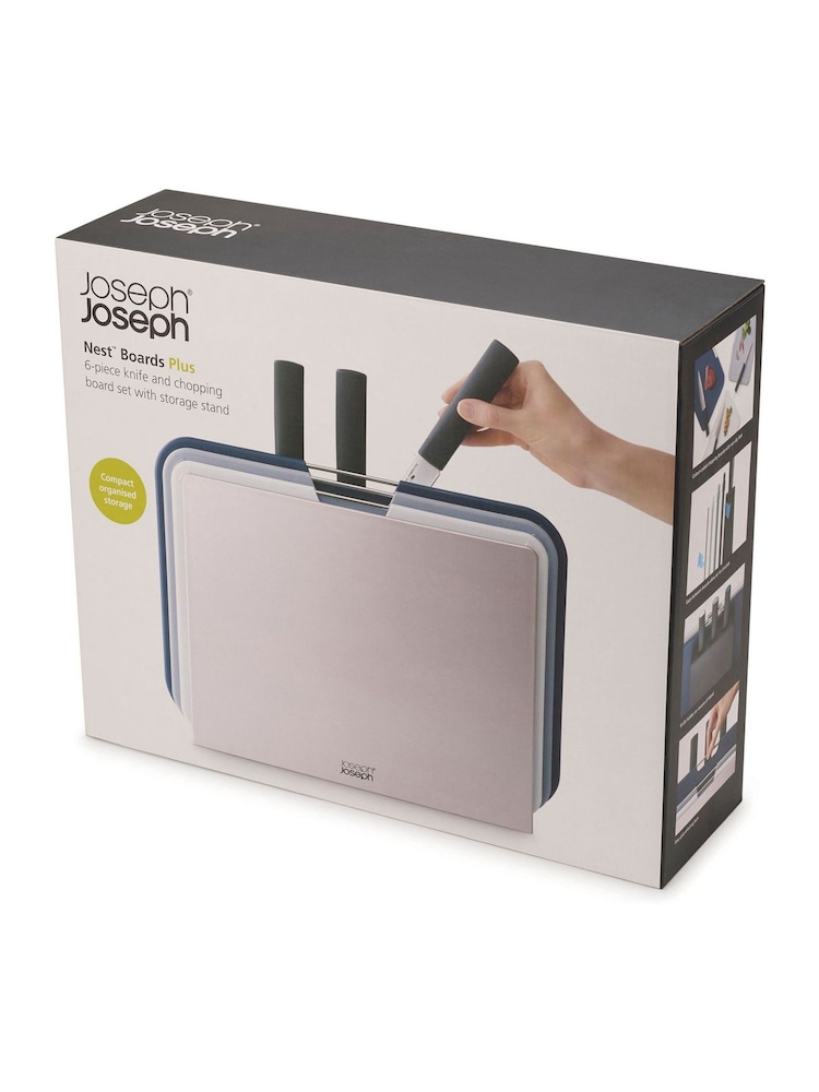 Joseph Joseph Set of 6 Silver Nest Boards Plus Chopping Board Set - Image 2 of 6
