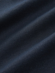 Navy Blue Linen Viscose Jean Style Trousers - Image 9 of 9