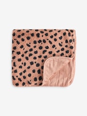 Leopard Print Fleece Baby Blanket - Image 1 of 5