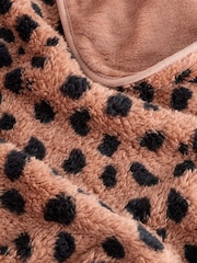 Leopard Print Fleece Baby Blanket - Image 4 of 5